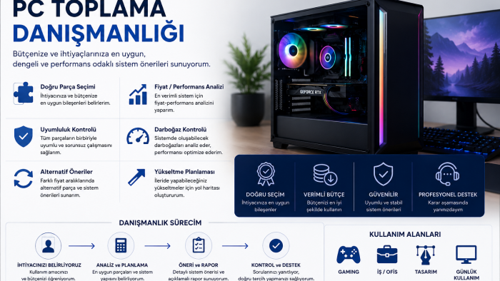 bütçenize uygun profesyonel ve gaming pc sistemi topluyorum