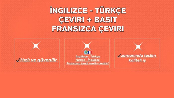 İngilizce-Türkçe çeviri yapıyorum