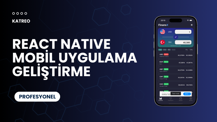 react native ile mobil uygulamalarınızı yapabilirim