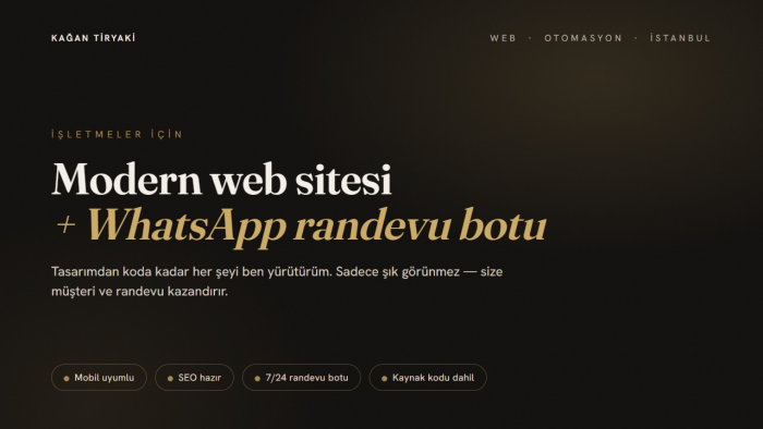  işletmeniz için modern web sitesi tasarlar ve kodlarım