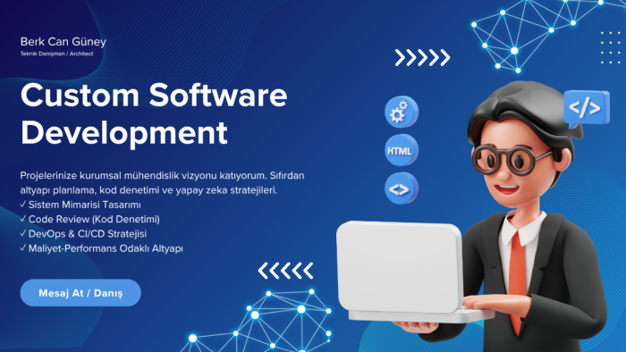 projeniz için teknik mimari ve altyapı tasarlarım