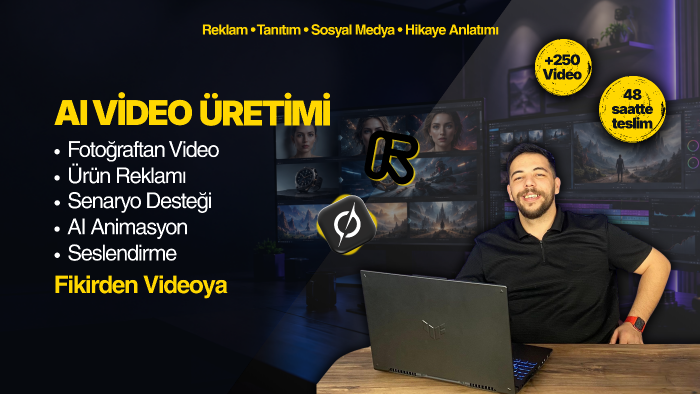 yapay zeka ile yüksek kaliteli video içerikleri üretirim