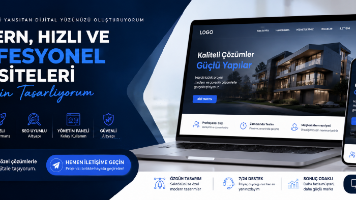 modern ve profesyonel web siteleri tasarlarım