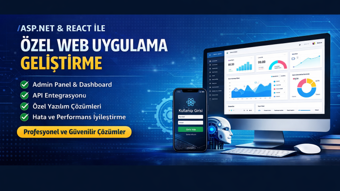 ASP.NET ve React ile size özel web siteleri geliştirebilirim