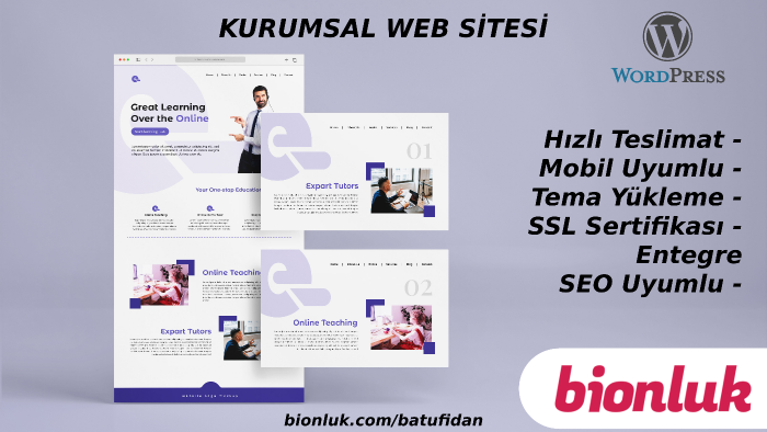 sizin için kurumsal web sitesi yapabilirim
