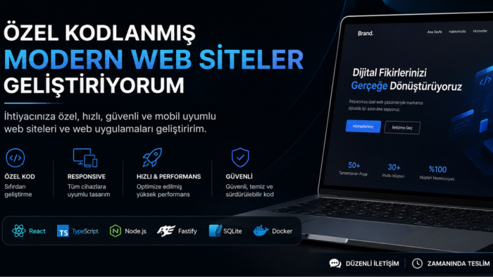 işletmeniz için modern web siteleri geliştiririm