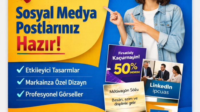 sosyal medya için profesyonel postlar tasarlıyorum