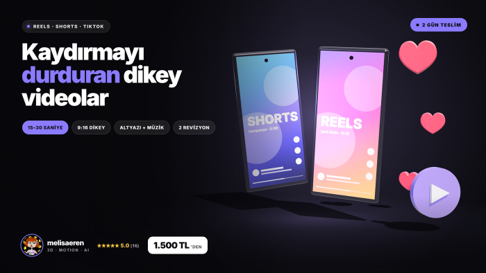 markanız için reels ve shorts videosu hazırlarım