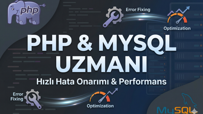 PHP hatalarını giderir, MySQL optimizasyonu yaparım