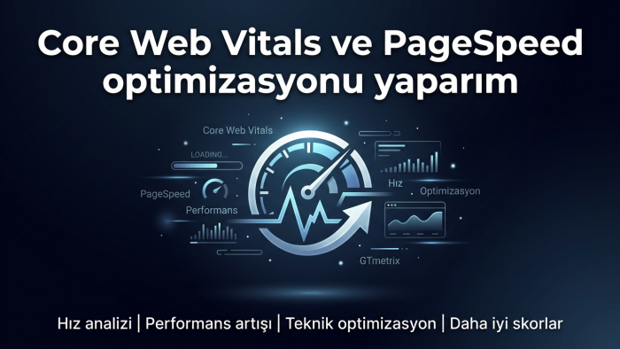 Core Web Vitals ve PageSpeed optimizasyonu yaparım