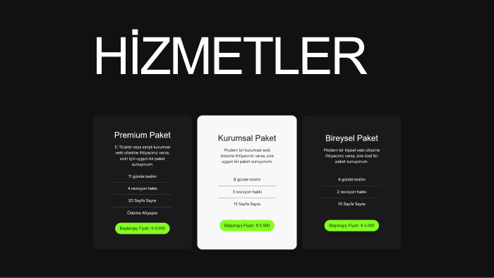profesyonel web sitenizi hayata geçiririm