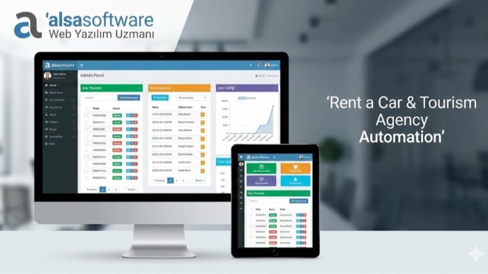 rent a car ve acentelere özel web tabanlı otomasyonu yaparım