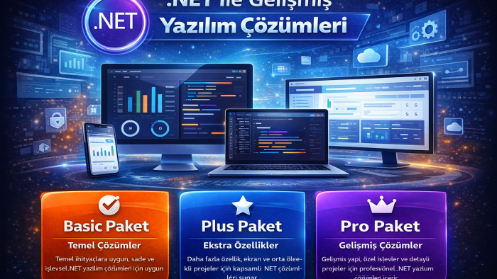 .NET MVC Framework veya Core ile yazılım yapabilirim