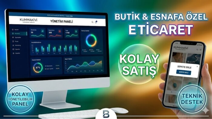 butik ve esnafa özel e-ticaret web sitesi hazırlarım