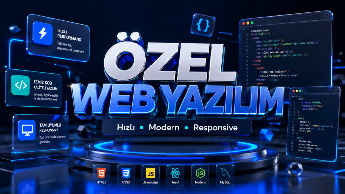 sizlere modern ve özel kodlanmış Web site geliştirebilirim