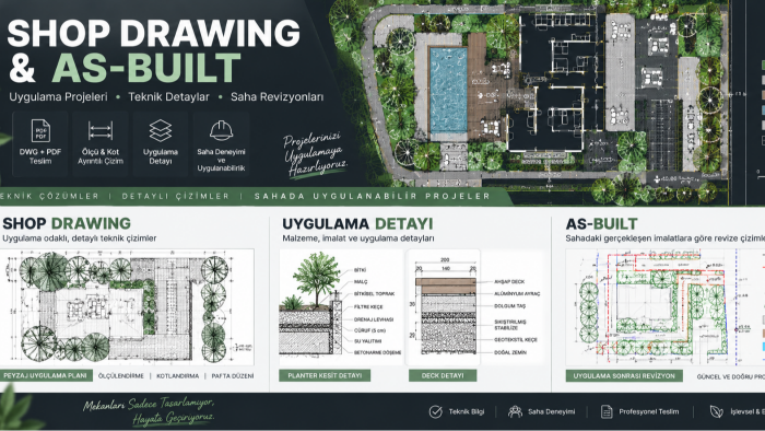 shop drawing ve as-built çizimleri hazırlayabilirim