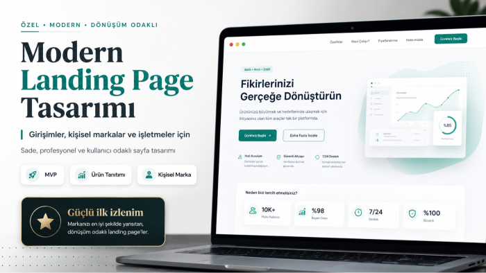 girişiminiz için modern landing page hazırlayabilirim