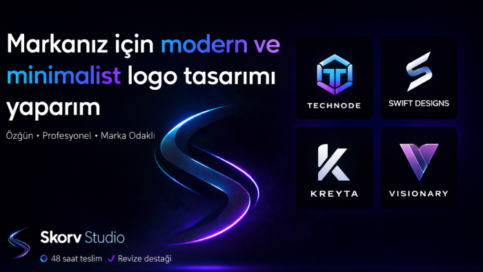 markanız için modern ve minimalist logo tasarımı yaparım