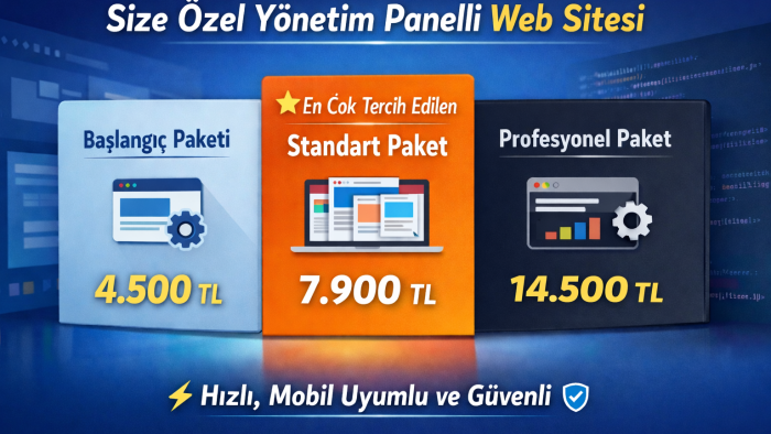 size özel kodlanmış yönetim panelli web sitesi yapabilirim