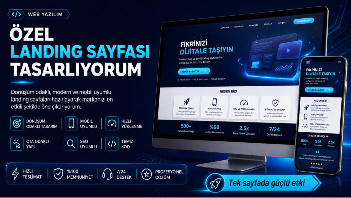 dönüşüm odaklı modern ve mobil uyumlu web sayfası tasarlarım