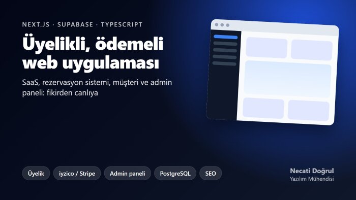 Next.js ve Supabase ile web uygulamanızı geliştiririm