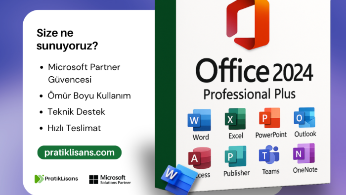 Office programlarını lisanslı bir şekilde sunarım