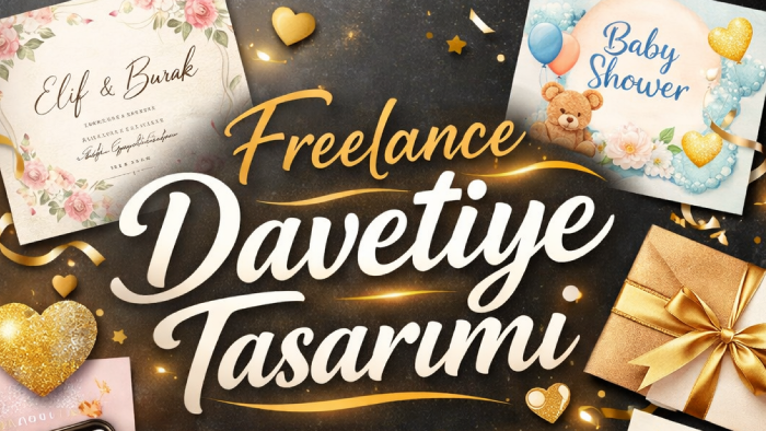  düğün ve etkinlikler için davetiye tasarlarım