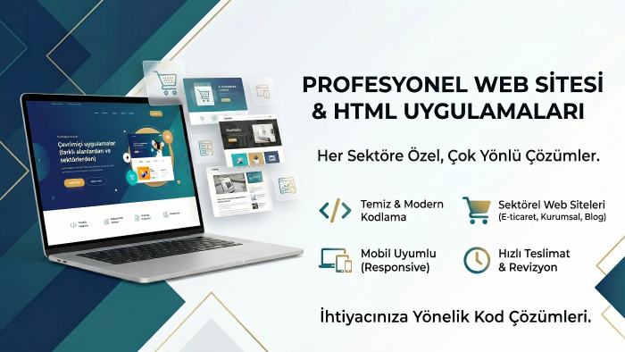 sektörünüze özel web sitesi ve HTML uygulamaları yaparım