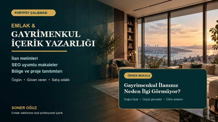  gayrimenkul ve emlak alanında SEO uyumlu makaleler yazarım