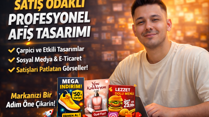 profesyonel olarak ürünlerinize özel afiş tasarımı yaparım