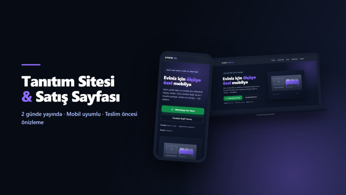 firmanız için tanıtım sitesi / satış sayfası hazırlarım