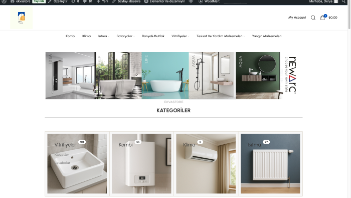 Wordpress üzerinden e ticaret sitesi yapıyorum