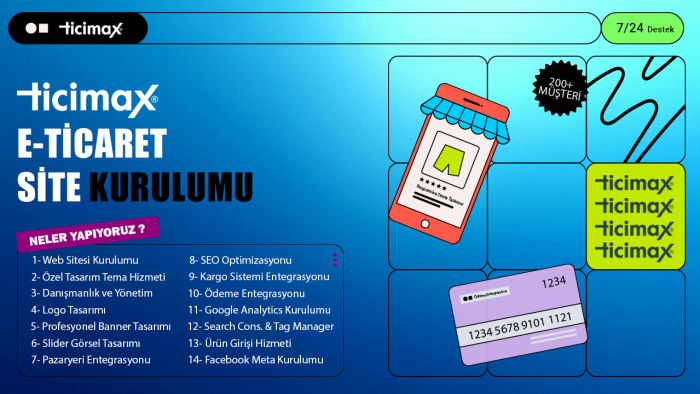 Ticimax e-ticaret sitesinizi kurabilirim