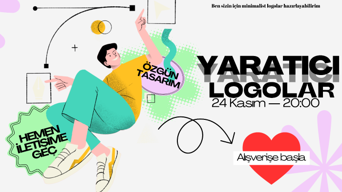 markanız için uygun bir minimalist logo hazırlarım