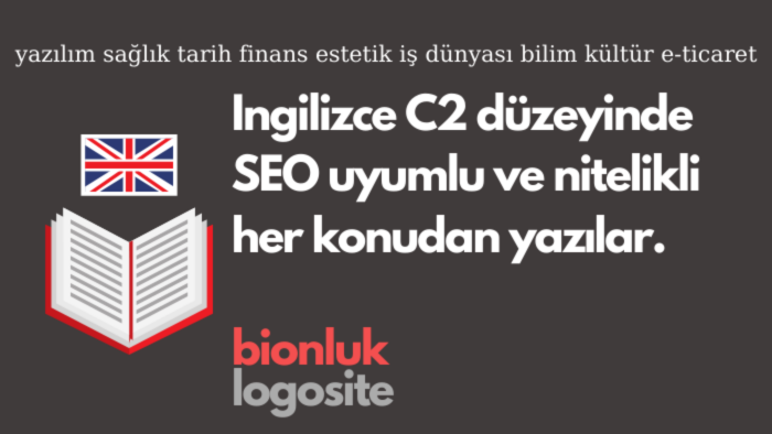 İngilizce C2 seviye SEO uyumlu kaliteli yazılar yazabilirim