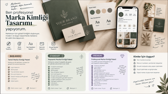 profesyonel marka kimliği tasarımı yapıyorum