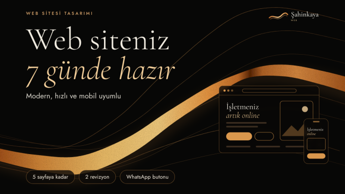 işletmenize modern ve mobil uyumlu web sitesi tasarlarım