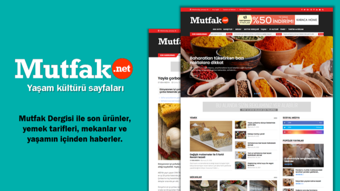 mutfak dergisi.net sitesinde hedef kitlenizle buluşturuyorum