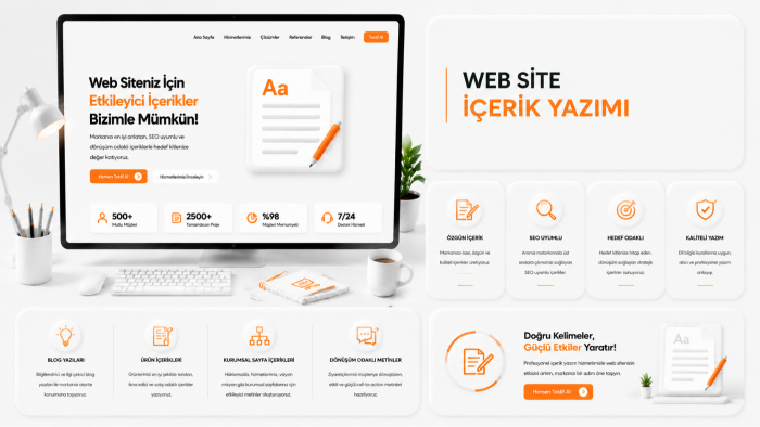 web siteniz için %100 orjinal içerikler yazabilirim