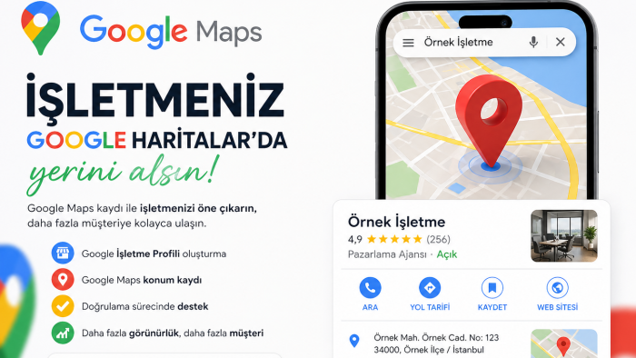 işletmenizin google maps, harita kaydını gerçekleştiririm