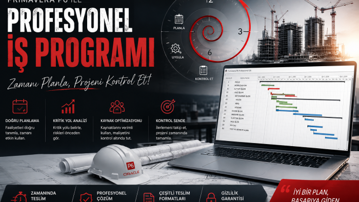Primavera P6 ile profesyonel iş programı hazırlarım