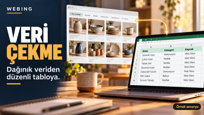 izinli web verilerini excel ve csv dosyasına aktarırım
