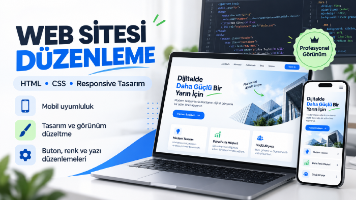 HTML ve CSS ile web sitenizdeki tasarım hatalarını düzeltirim