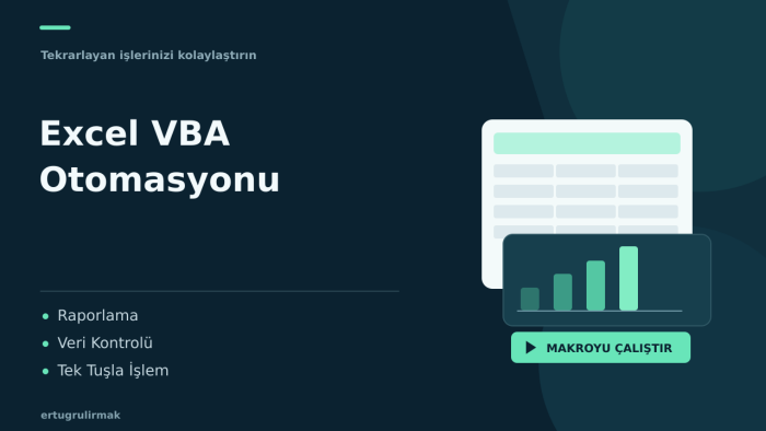Excel işlerinizi VBA makrolarıyla otomatikleştiririm