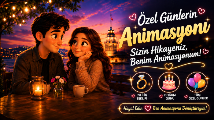 sizin tanışma hikayenizi animasyon haline getirebilirim