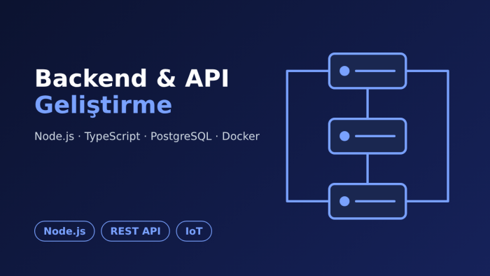 Node.js ve TypeScript ile REST API ve backend yazarım