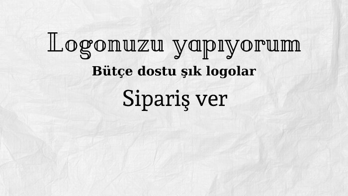 Logo tasarımı yaparım