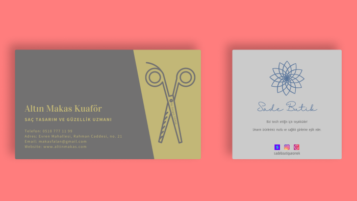 işinize uygun minimal kartvizitler tasarlarım