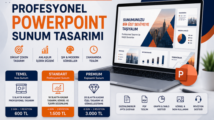profesyonel PowerPoint sunumu hazırlarım