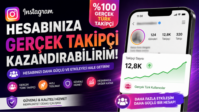 instagram hesabınıza gerçek takipçi kazandırabilirim